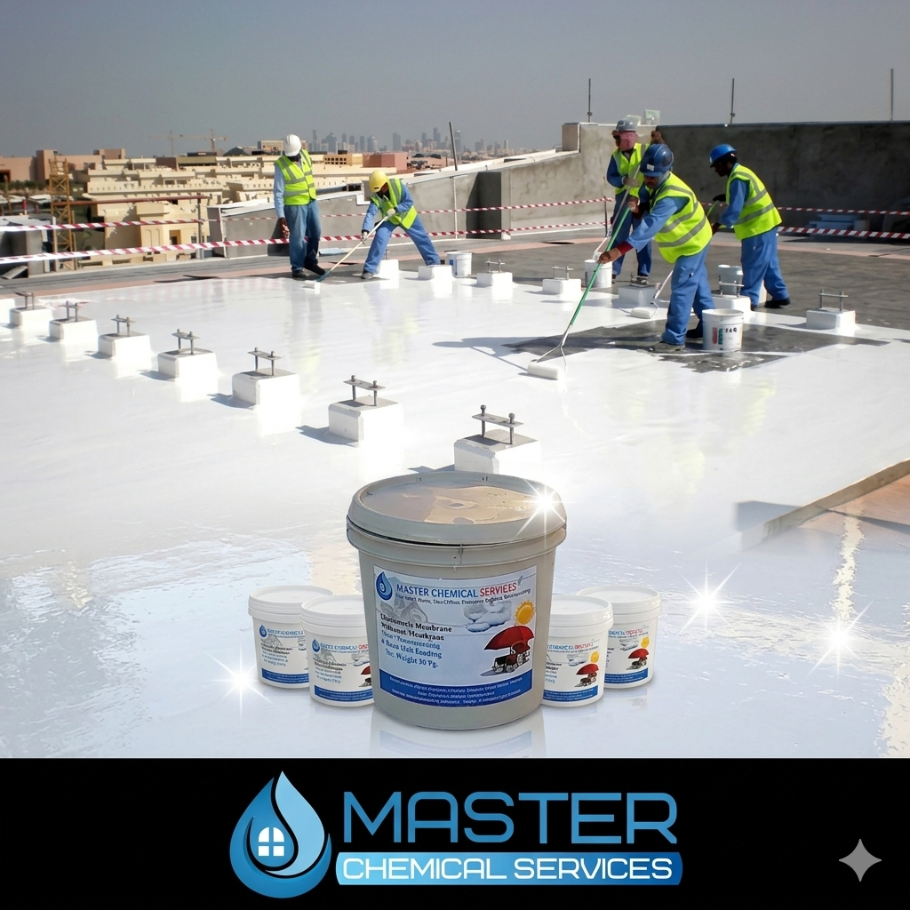 Master Chemicals expert team applying multi-layer roof waterproofing.